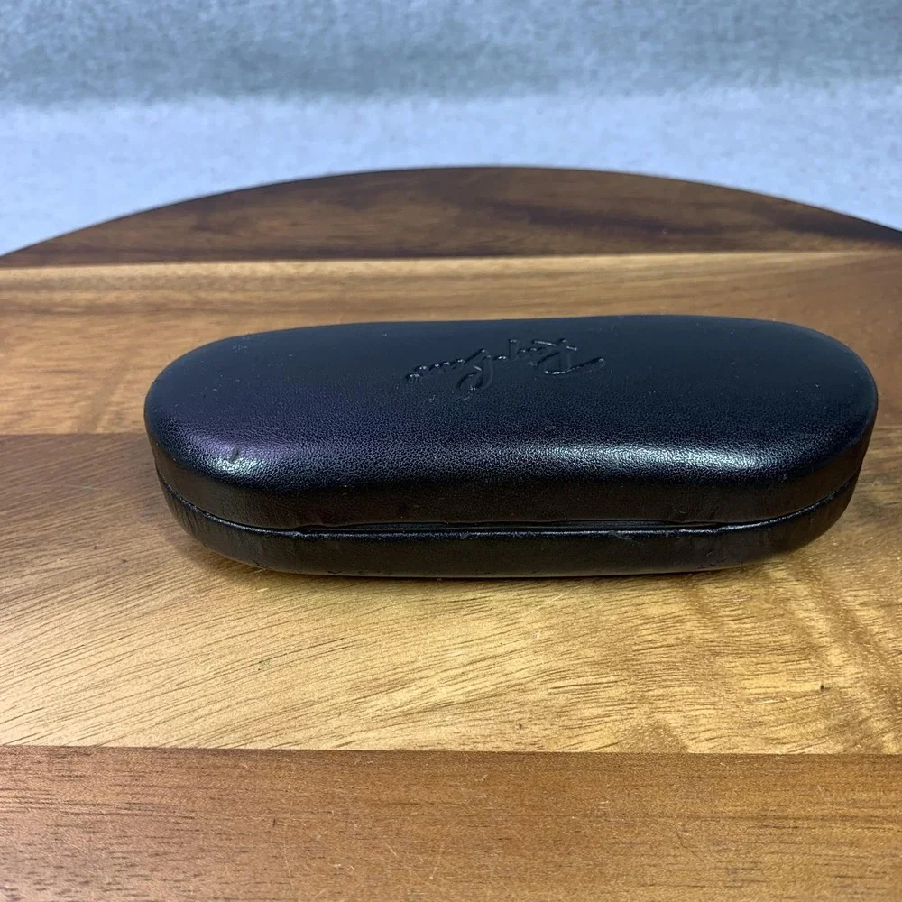 Ray-Ban‎ Black Leather Hard Shell Eyeglasses Sunglasses Case Clamshell Lined OEM